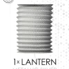 Papir lanterne metallic silver 16 cm Ø