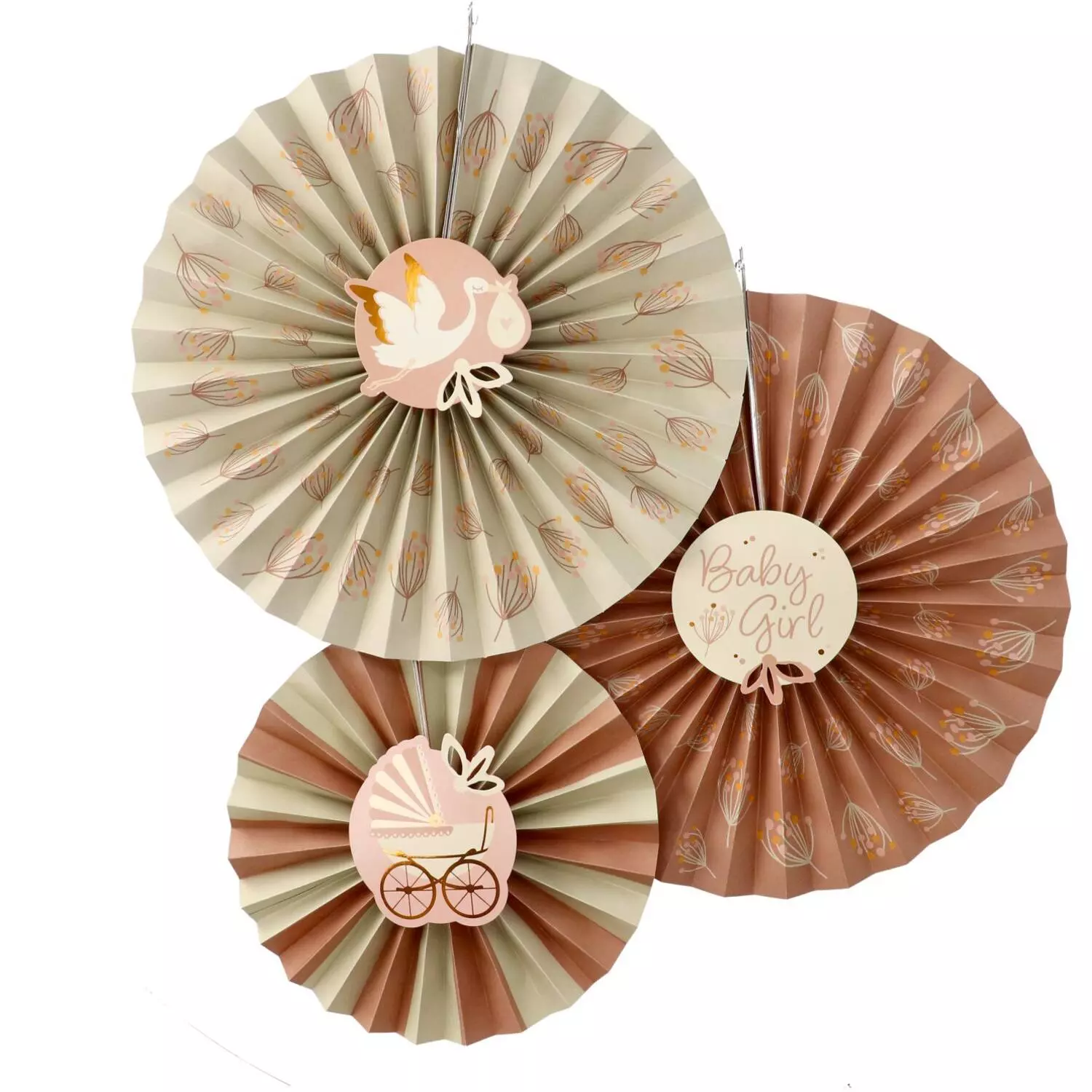 Dekorvifter blooming baby girl 3pk