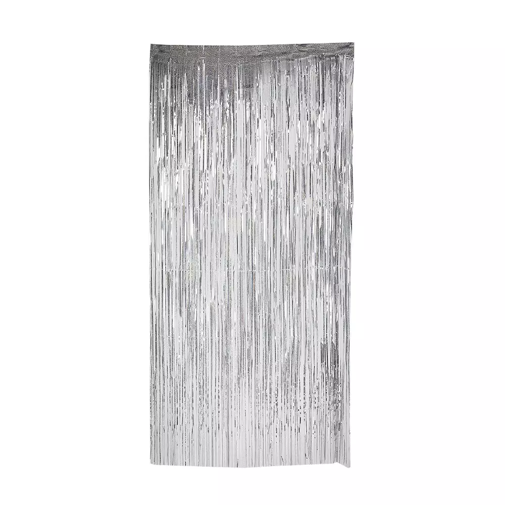 Partygardin sølv holografisk 92x240cm