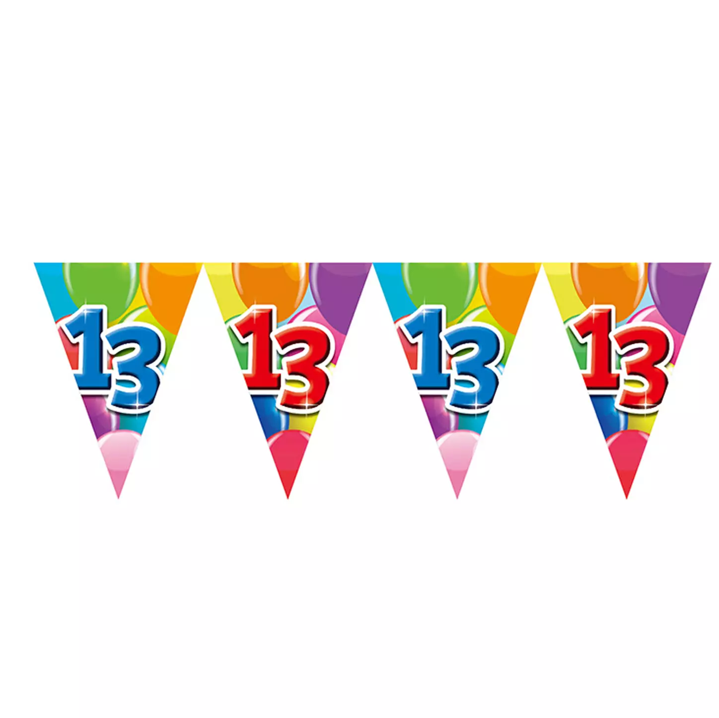 Flaggbanner 13 år 10 meter (20x30cm)