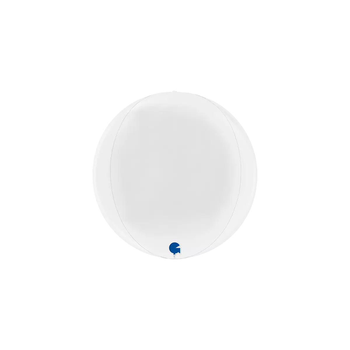 Folieballong globe hvit 29cm