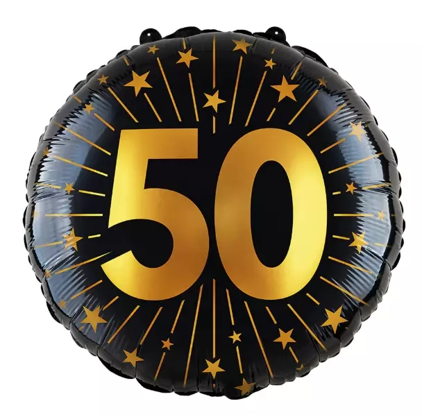 50 år Golden celebrations folieballong