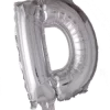 Bokstavballong- D sølv 41 cm