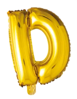 Bokstavballong- D gull 41 cm