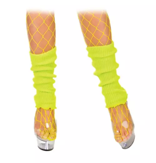80s leggvarmere neon gul