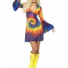 1960s tie dye kjole M