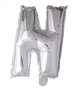 Bokstavballong- N sølv 41 cm