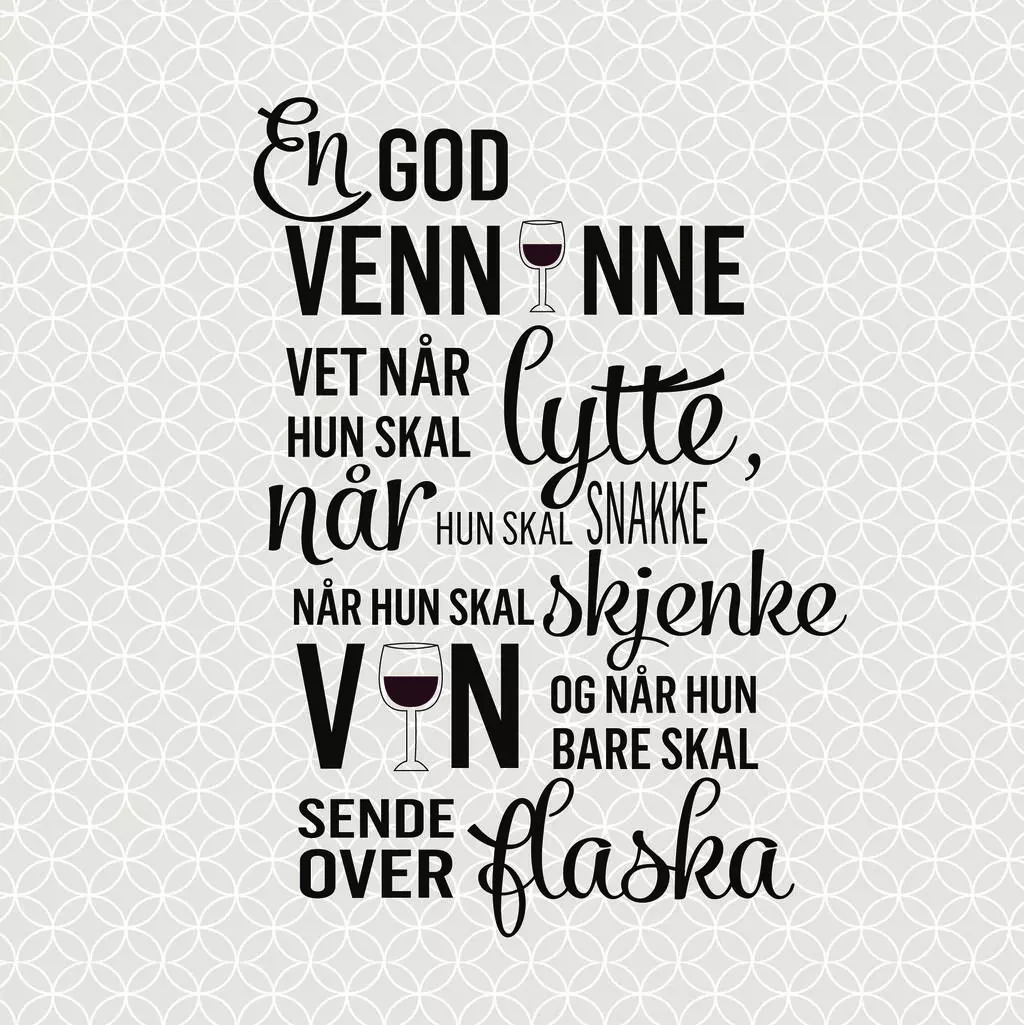 Servietter God venninne beige 20pk