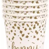 Confetti gold pappkopper 8pk