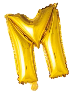Bokstavballong- M gull 41 cm