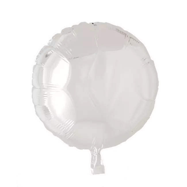 Hvit rund folie 46cm