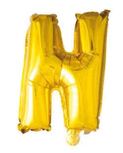 Bokstavballong- N gull 41 cm
