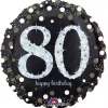 Sparkling birthday 80 folieballong