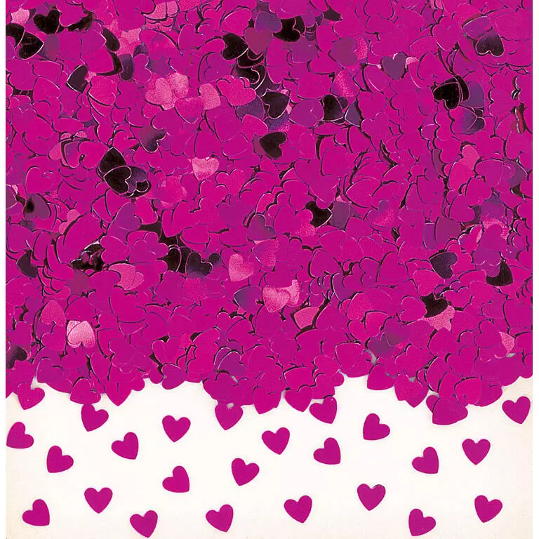 Bordkonfetti Sparkle Hearts Hot Pink