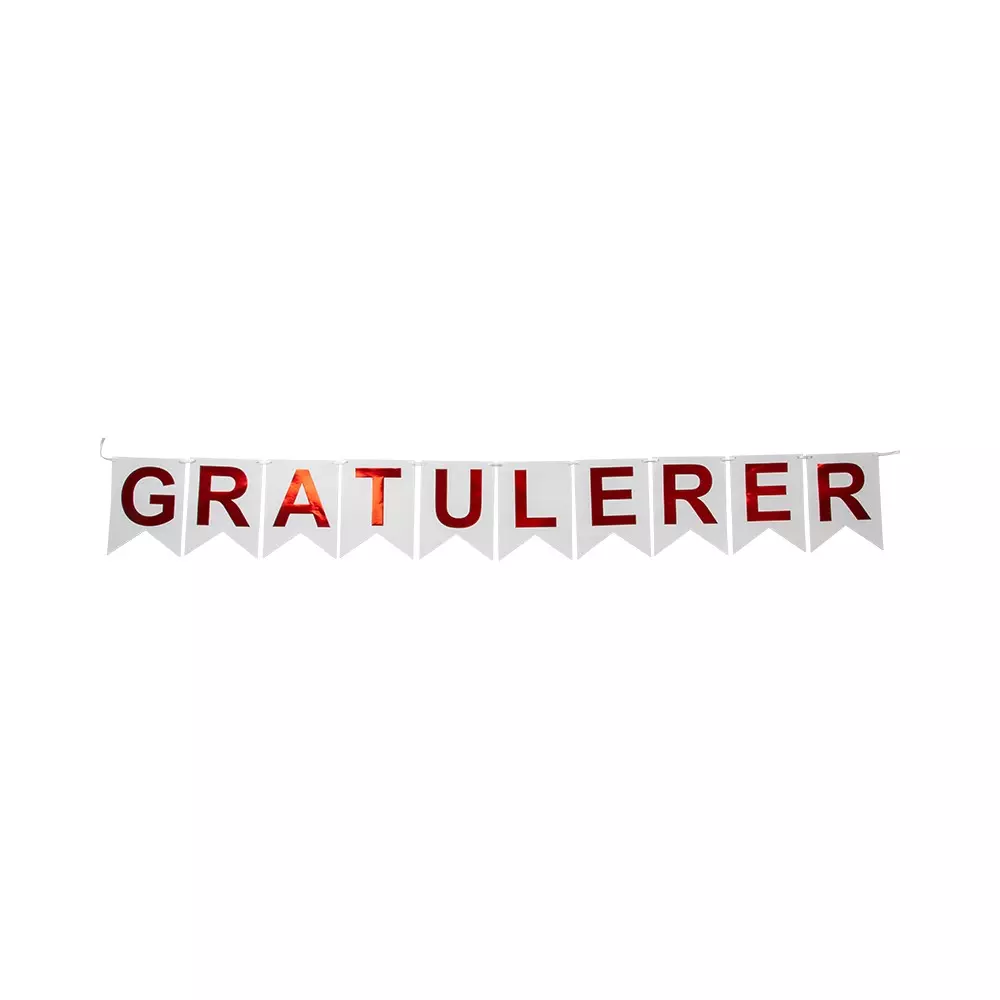 Flaggbanner GRATULERER 3,6m