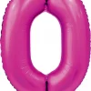 Tallballong 0 satin hot pink 86cm