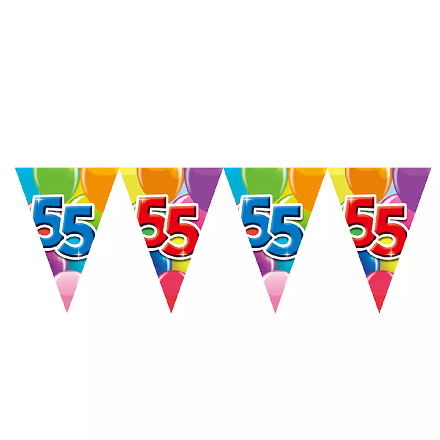 Flaggbanner 55 år 10 meter (20x30cm)