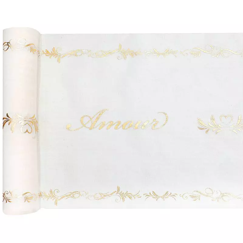 Bordløper Amour kremhvit 5 meter