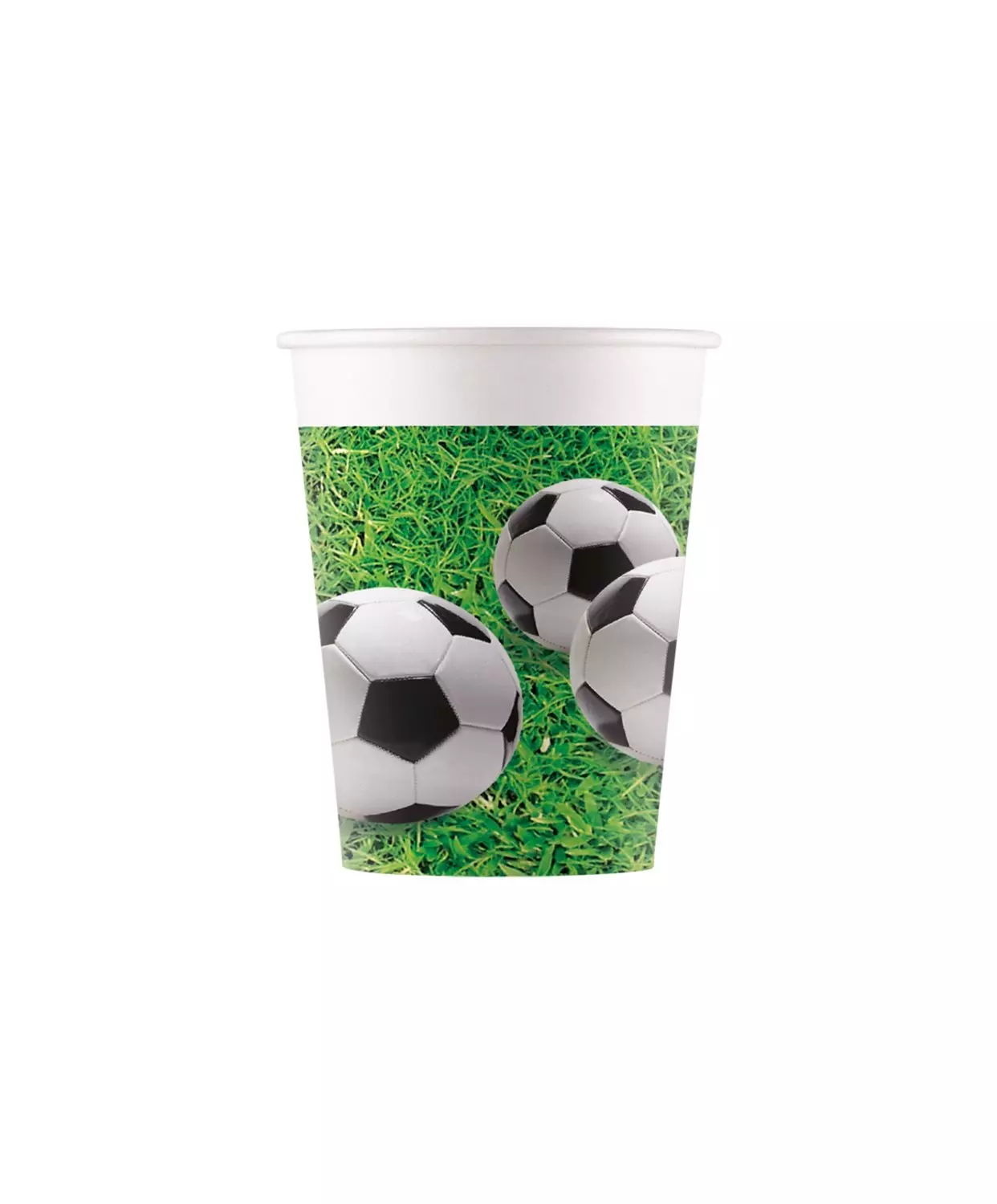 Fotball grønn pappkopper 8pk