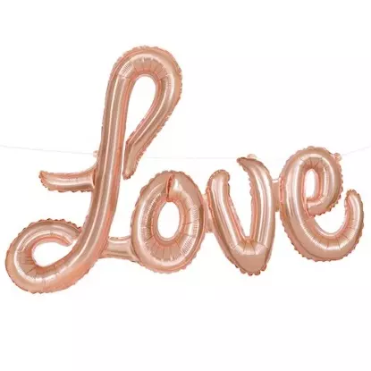 Ballong-ord love rosegold