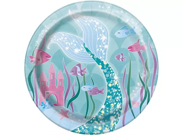 Havfrue tallerken 18 cm 8 pk