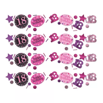 Konfetti 18 sparkling celebration rosa/svart
