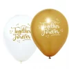 Together forever gull/hvit ballonger 8 pk