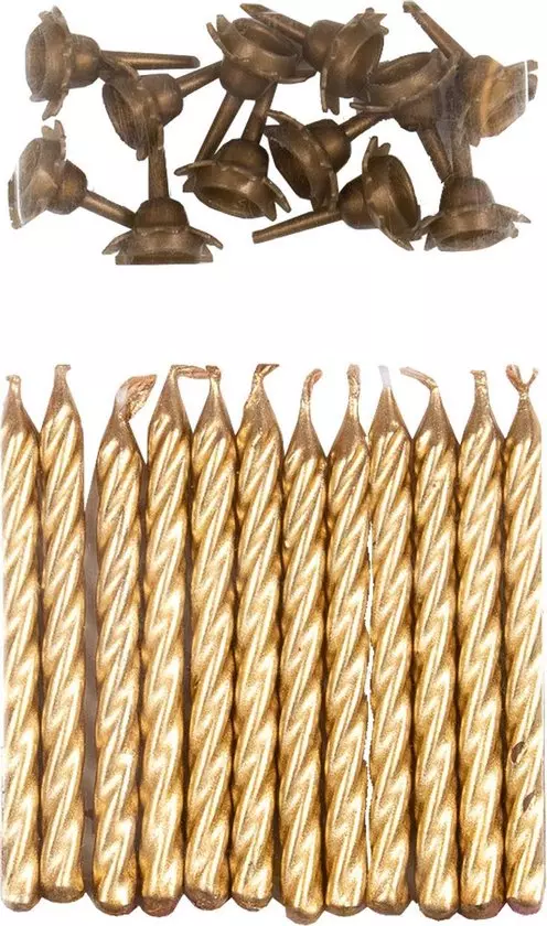 Gull kakelys 12 lys+12 holdere