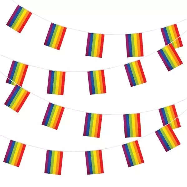 Rainbow plastbanner 10 m (20 flagg)
