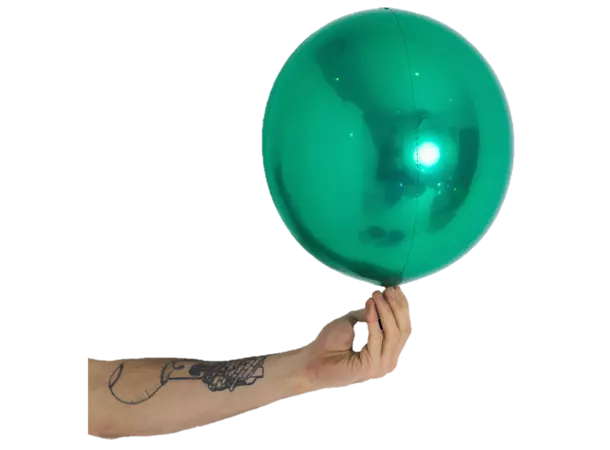 Speilballong grønn 25 cm