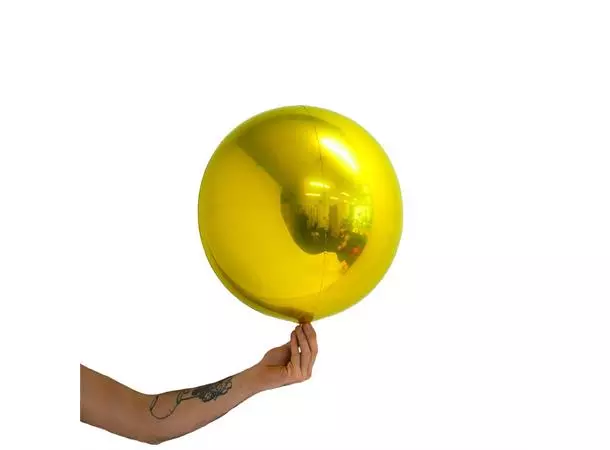 Speilballong gull metallic 35 cm