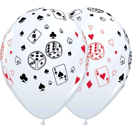 Cards & dice ballonger 6pk