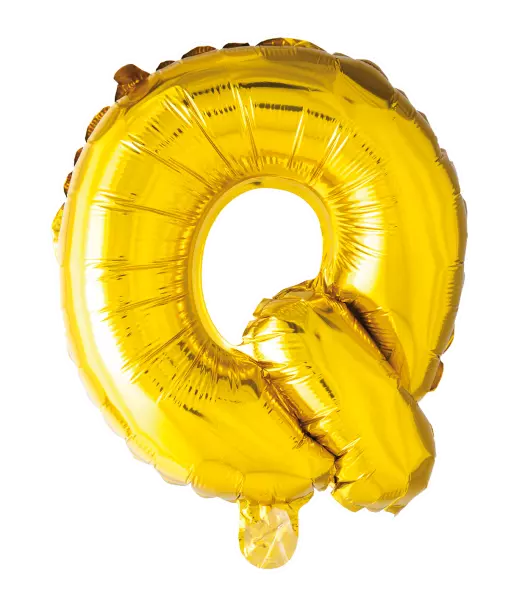 Bokstavballong- Q gull 41 cm