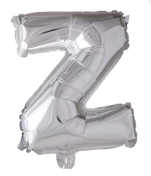 Bokstavballong- Z sølv 41 cm