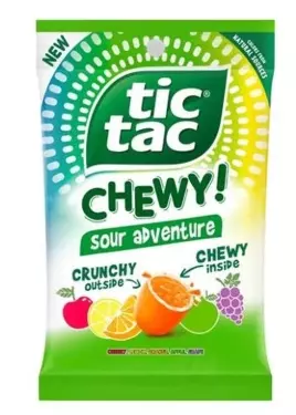 TIC TAC CHEWY SOUR ADVENTURE PEG BAG 79g