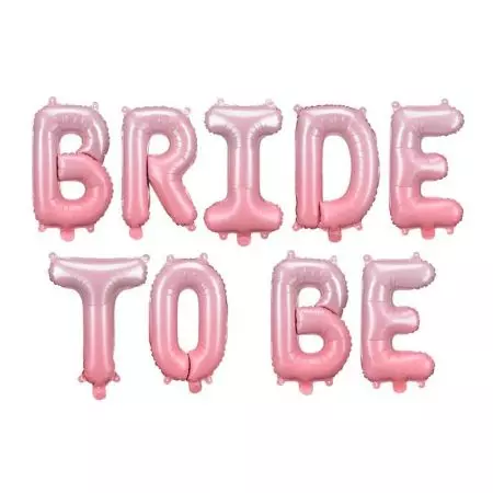 Bride to be bokstavballonger ombre rosa