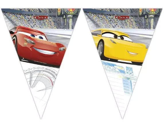 Cars flaggbanner 2,3m (plast)