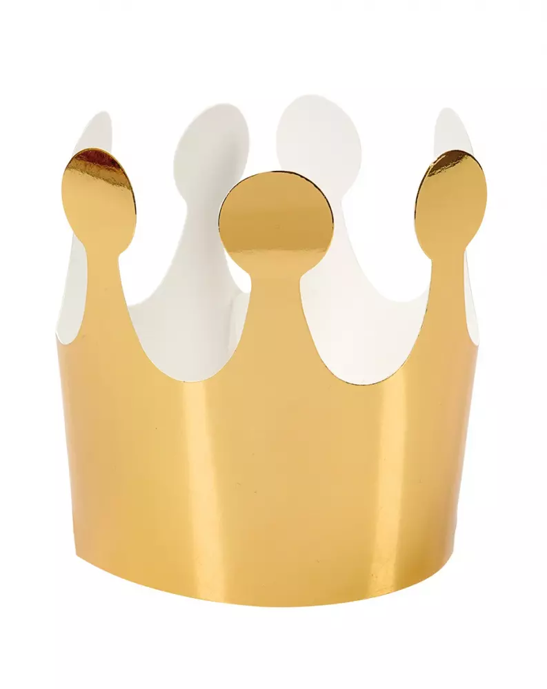 Bursdagskroner gull 6 pk