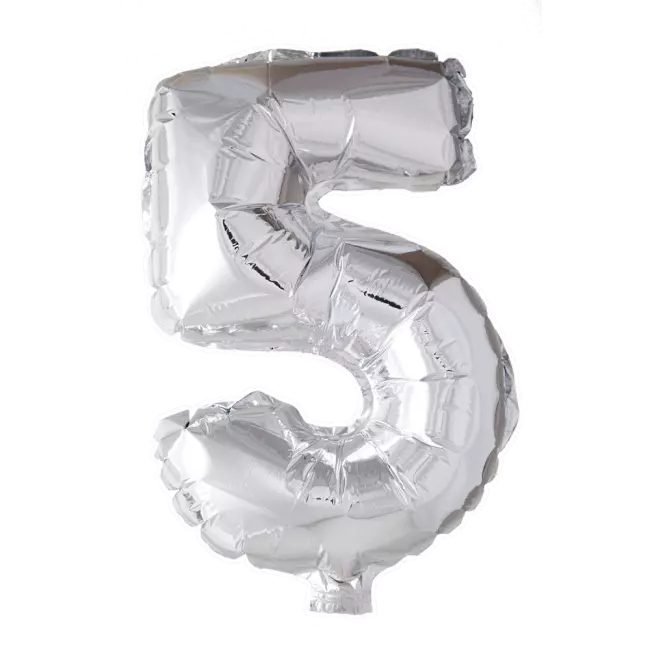 Tallballong 5- sølv 41 cm