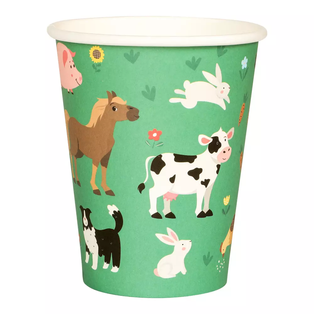 Cute Farm pappkopper 8pk
