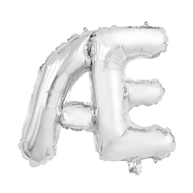 Bokstavballong Æ sølv 41cm