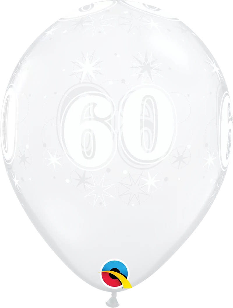 60-around crystal clear gummiballonger 6pk
