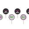 Cupcake toppers 30 år 6 pk