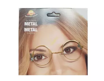 Runde biller i metall gullfarget