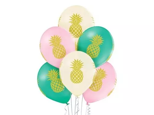 PIneapple ballonger 6pk 30cm Ø