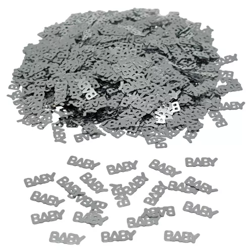 Baby konfetti sølv