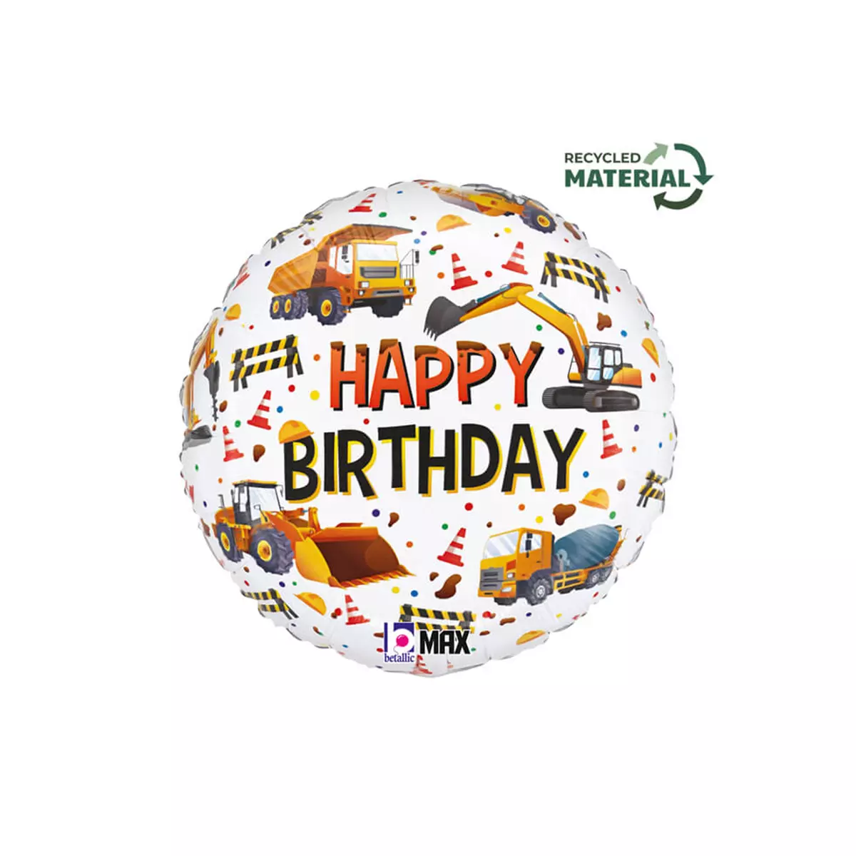 Folieballong construction equipment birthday