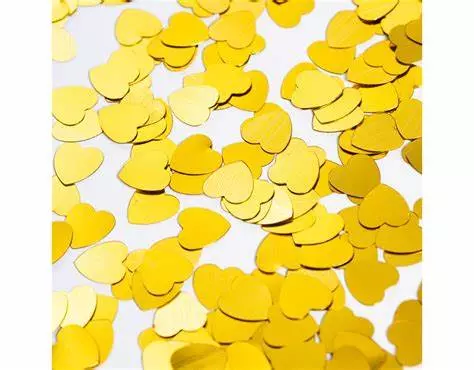 Konfetti gull hjerter