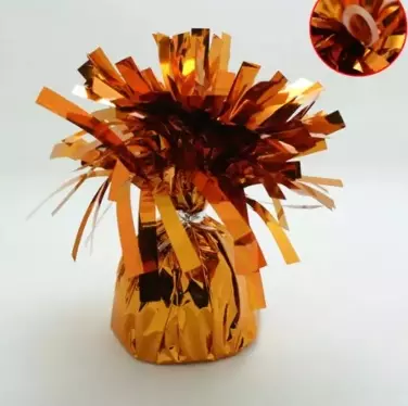Ballongvekt folie tinsel orange