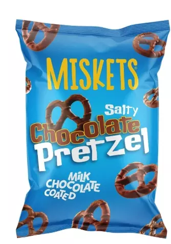 MISKETS MILK CHOCOLATE COVERED SALTY PRETZEL 50g